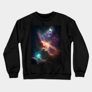 Cosmic Space Nebula Starfield Crewneck Sweatshirt